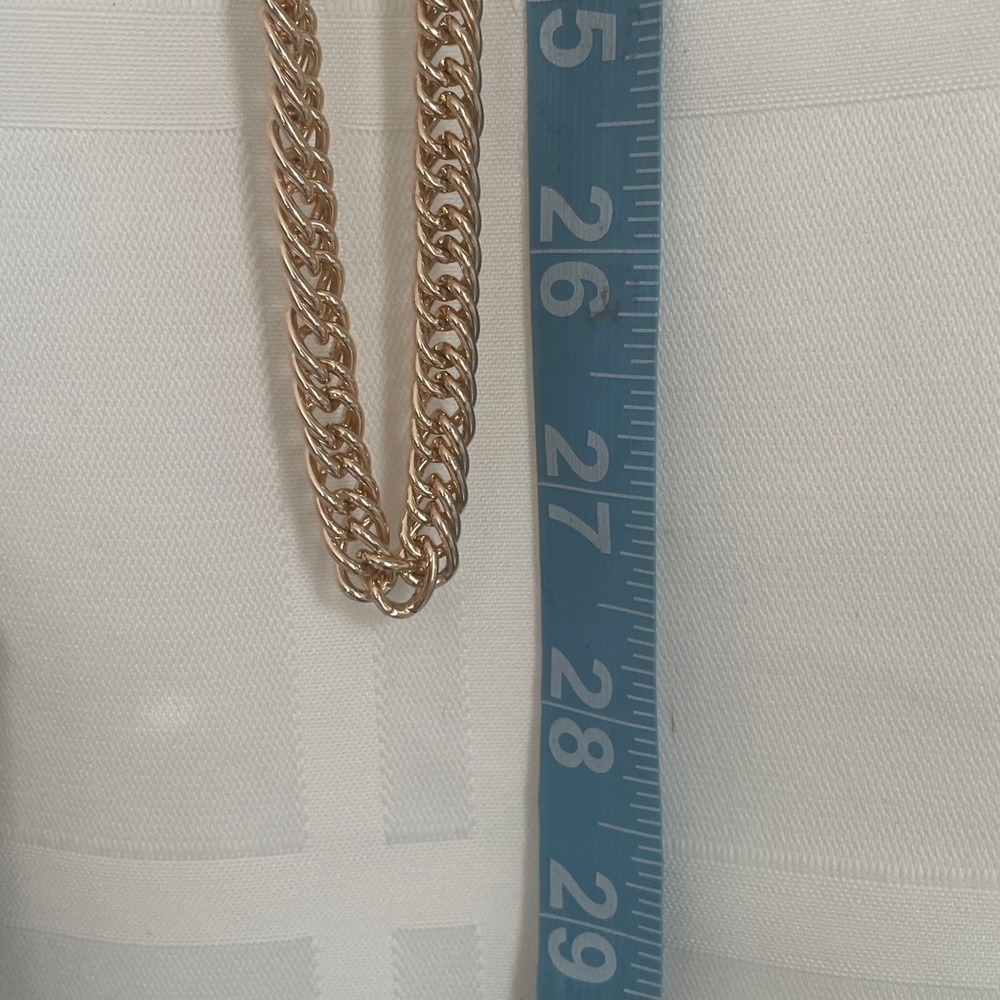 Gold Multi-Strand Multi Length Necklace w/White Beads - Women Jewelry - Trio set - Picture 8 of 11